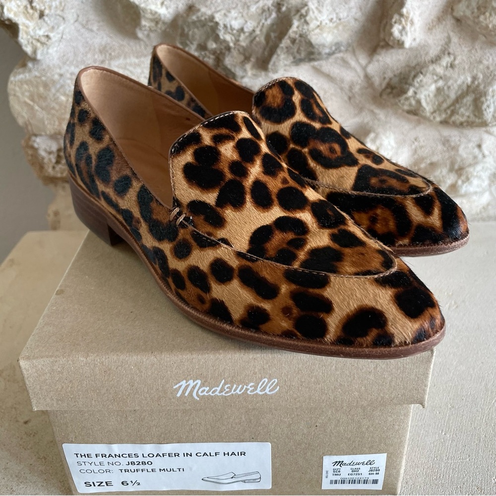 Madewell The Frances Loafer in Leopard Calf Hair